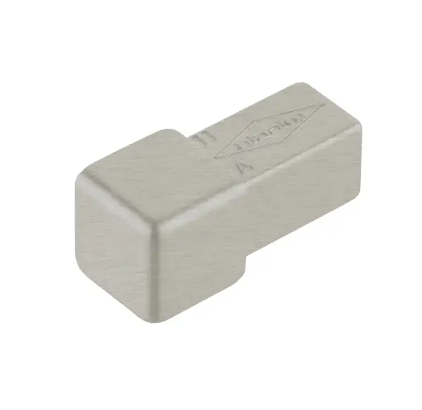 CUBELINE Eckstück Edelstahl-Optik gebürstet 10mm