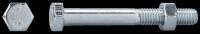Maschinenschraube Sechskantschraube & Mutter mit Schaft 8 x 20 mm galv.verzinkt 10 St.