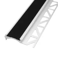SIDEKO mit Einlagestreifen Aluminium schwarz 10mm/2,5m