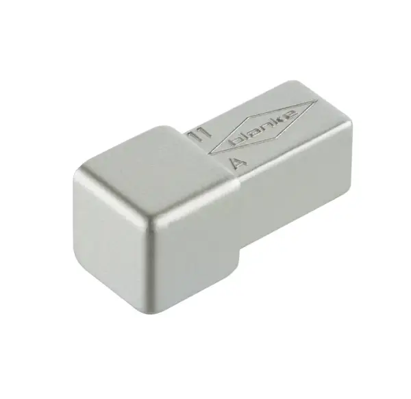 CUBELINE Eckstück Aluminium silber glänzend eloxiert 9mm