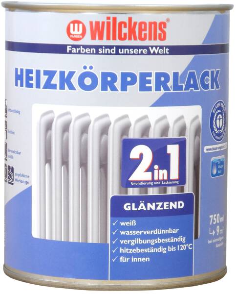 Wilckens-Heizkörperlack 2in1 Weiß, glänzend, 0,75 l
