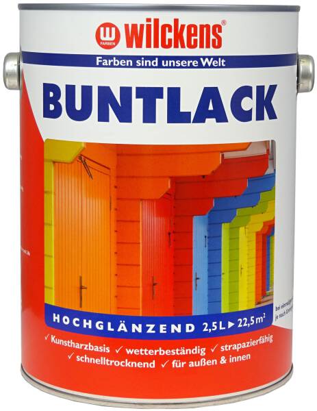 Wilckens Buntlack hochglänzend RAL 9010 Reinweiß 2,5 l