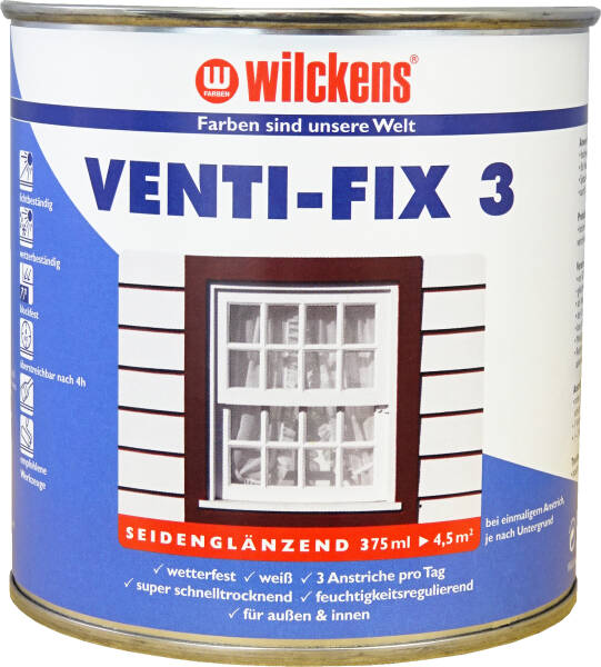 Wilckens-Venti-Fix 3 Fensterweiss, seidenglänzend, 0,375 l