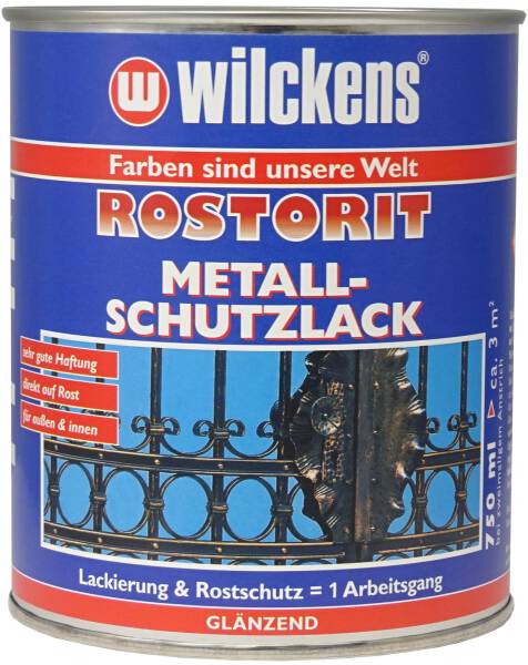 Wilckens Rostorit Metallschutzlack RAL 5010 Enzianblau glänzend, 0,75 l