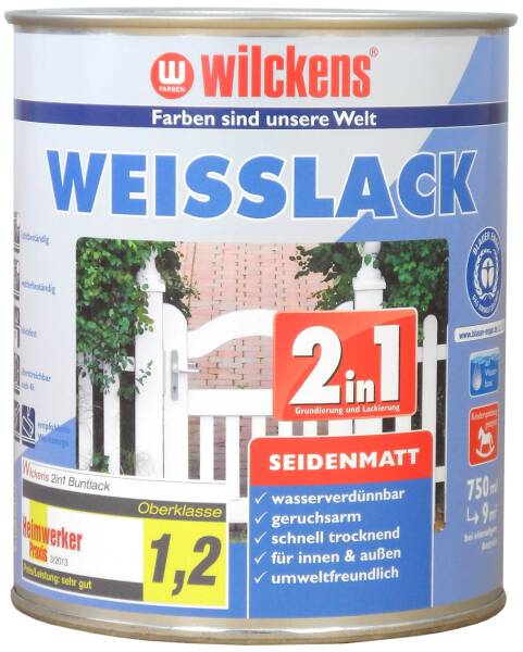 Wilckens-Weisslack 2in1 seidenmatt, 0,75 l