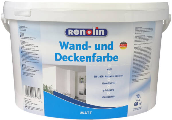 Renolin Wand & Decken Farbe matt 10 l